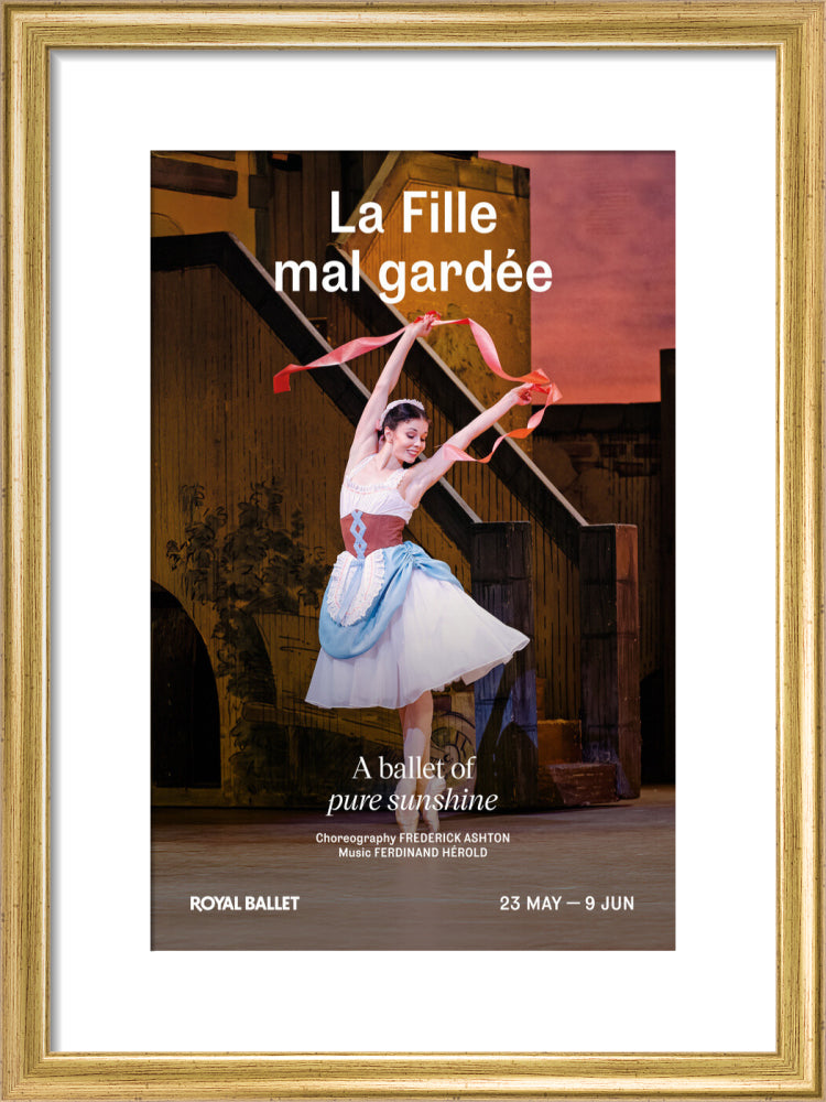 La Fille mal gardee Print (Natalia  Osipova) (art print, small, gold)