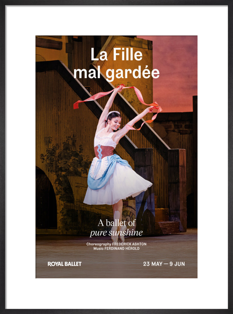 La Fille mal gardee Print (Natalia  Osipova) (art print, medium, black)