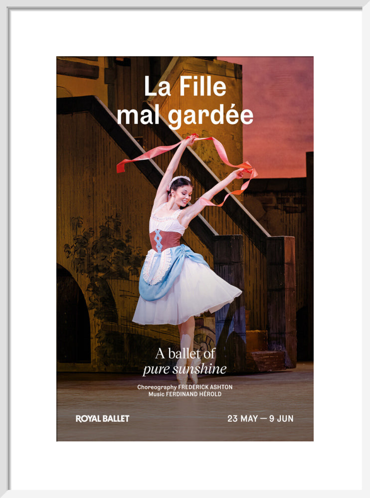 La Fille mal gardee Print (Natalia  Osipova) (art print, medium, white)