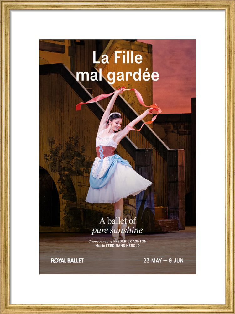 La Fille mal gardee Print (Natalia  Osipova) (art print, medium, gold)