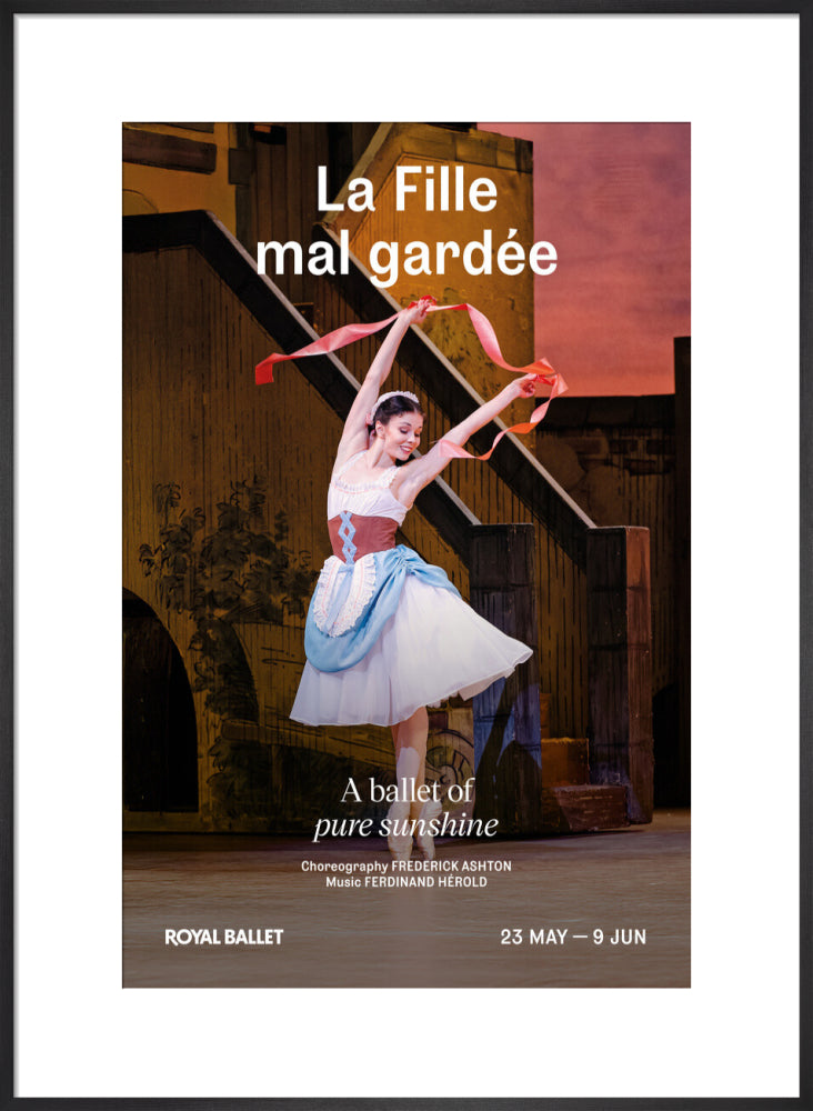 La Fille mal gardee Print (Natalia  Osipova) (art print, large, black)