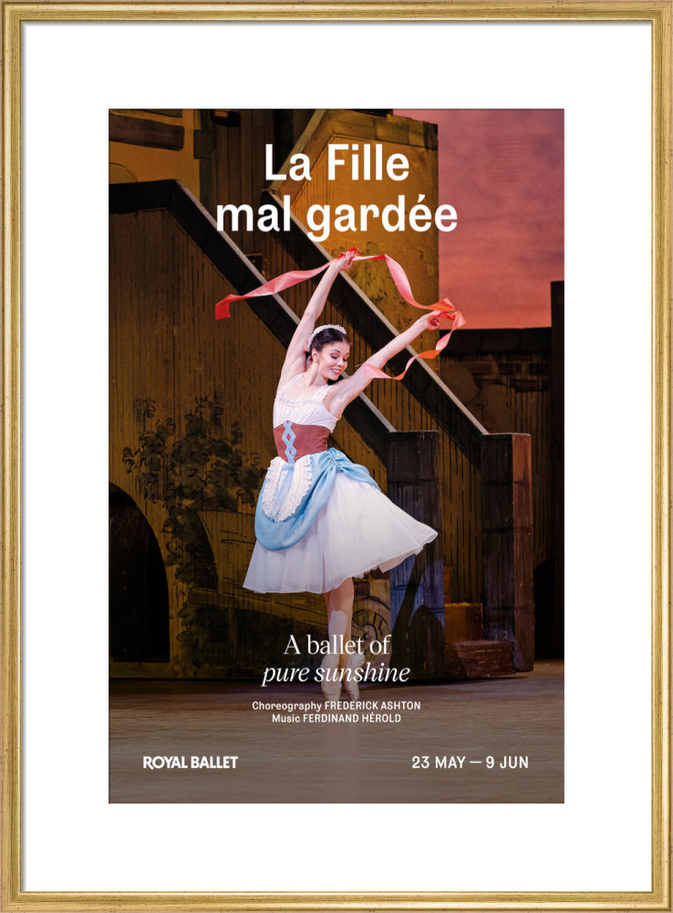 La Fille mal gardee Print (Natalia  Osipova) (art print, large, gold)