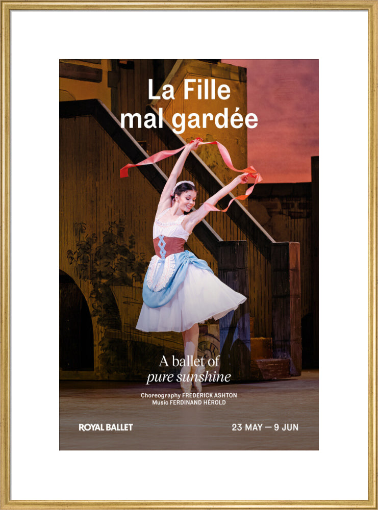 La Fille mal gardee Print (Natalia  Osipova) (art print, extra large, gold)
