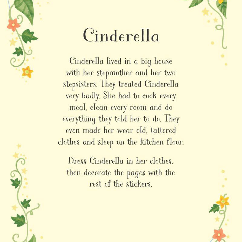 Little Sticker Dolly Dressing Book - Cinderella