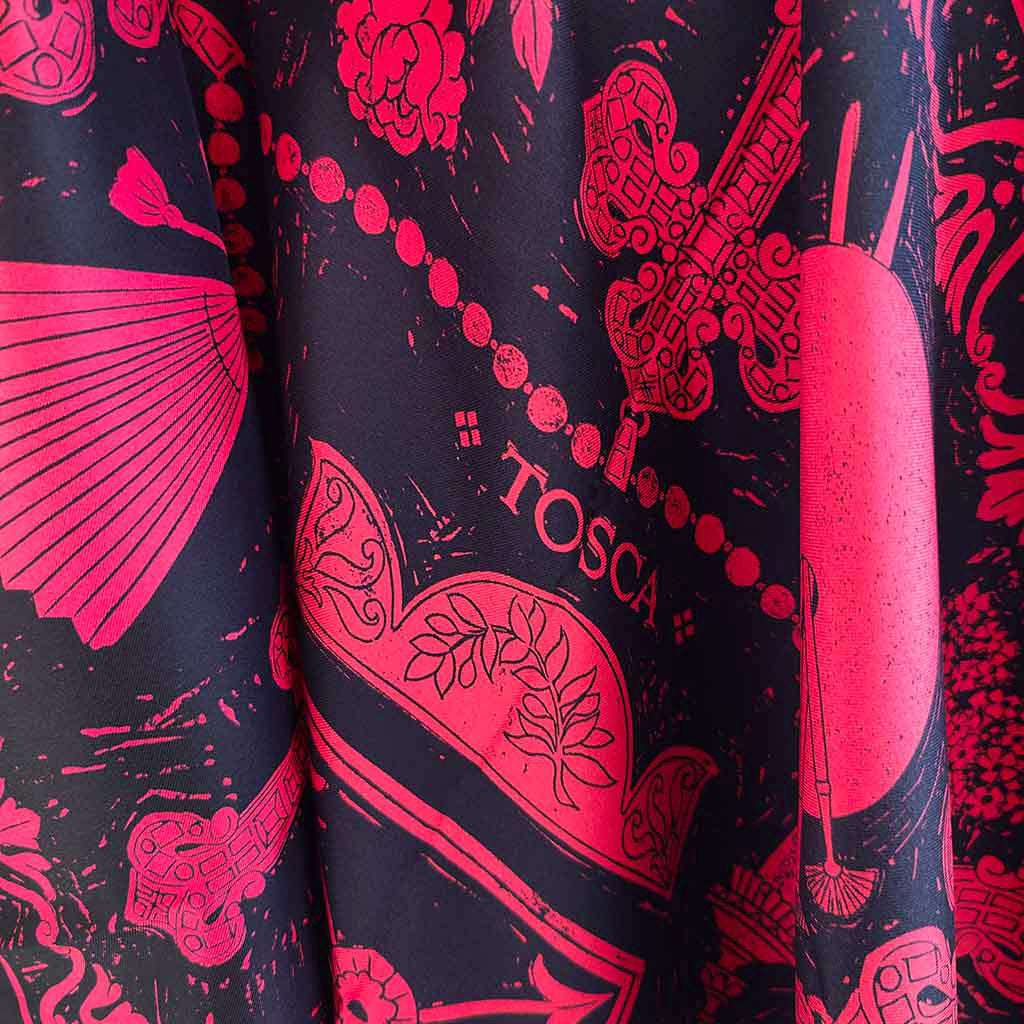 Close up of Rory Hutton Tosca Scarf