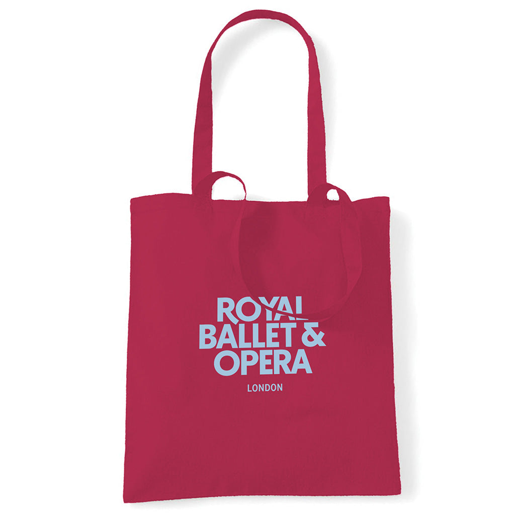 RBO London Cranberry Tote Bag on a white backgground