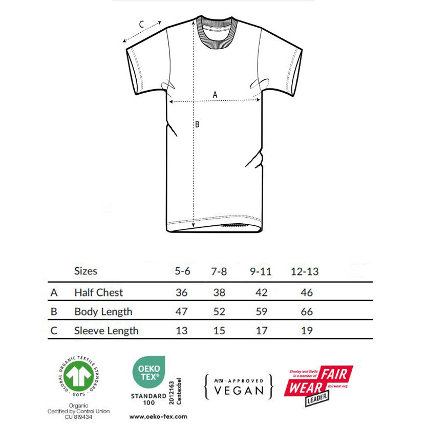 t-shirt sizes chart