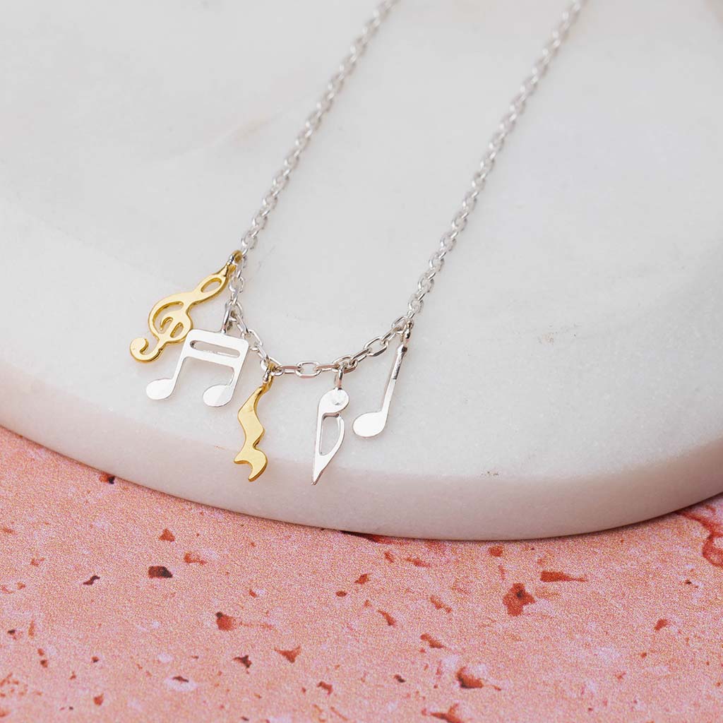 Musical Notes Necklace by Amanda Coleman