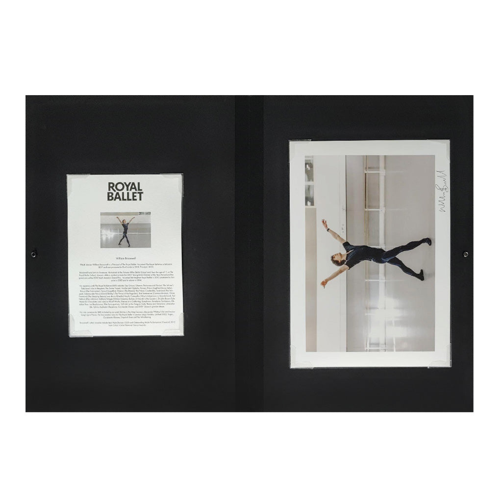 William Bracewell Limited Edition Print portfolio open with dancer photograph and certificate