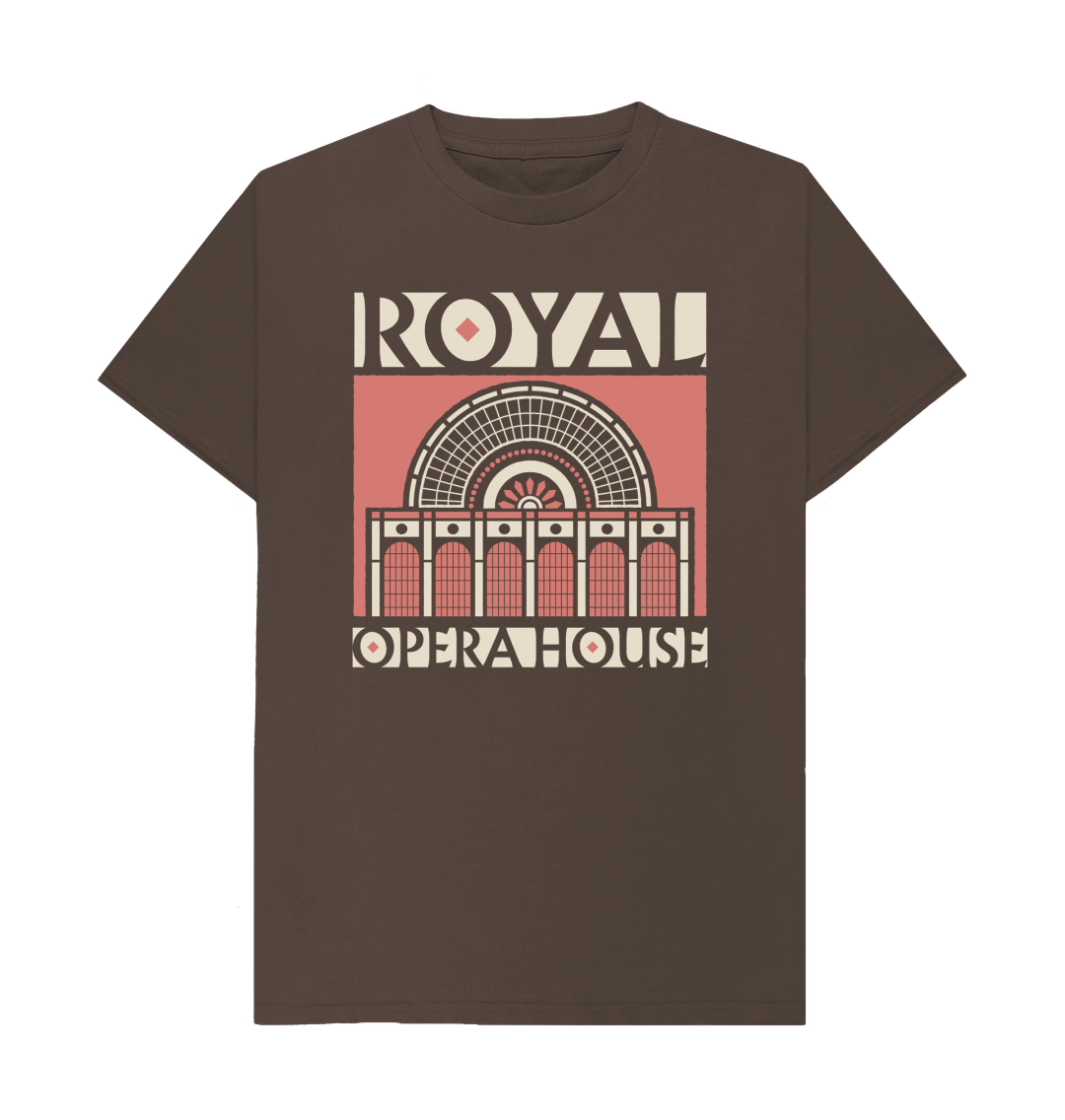 Chocolate Royal Opera House T-shirt by Teemill