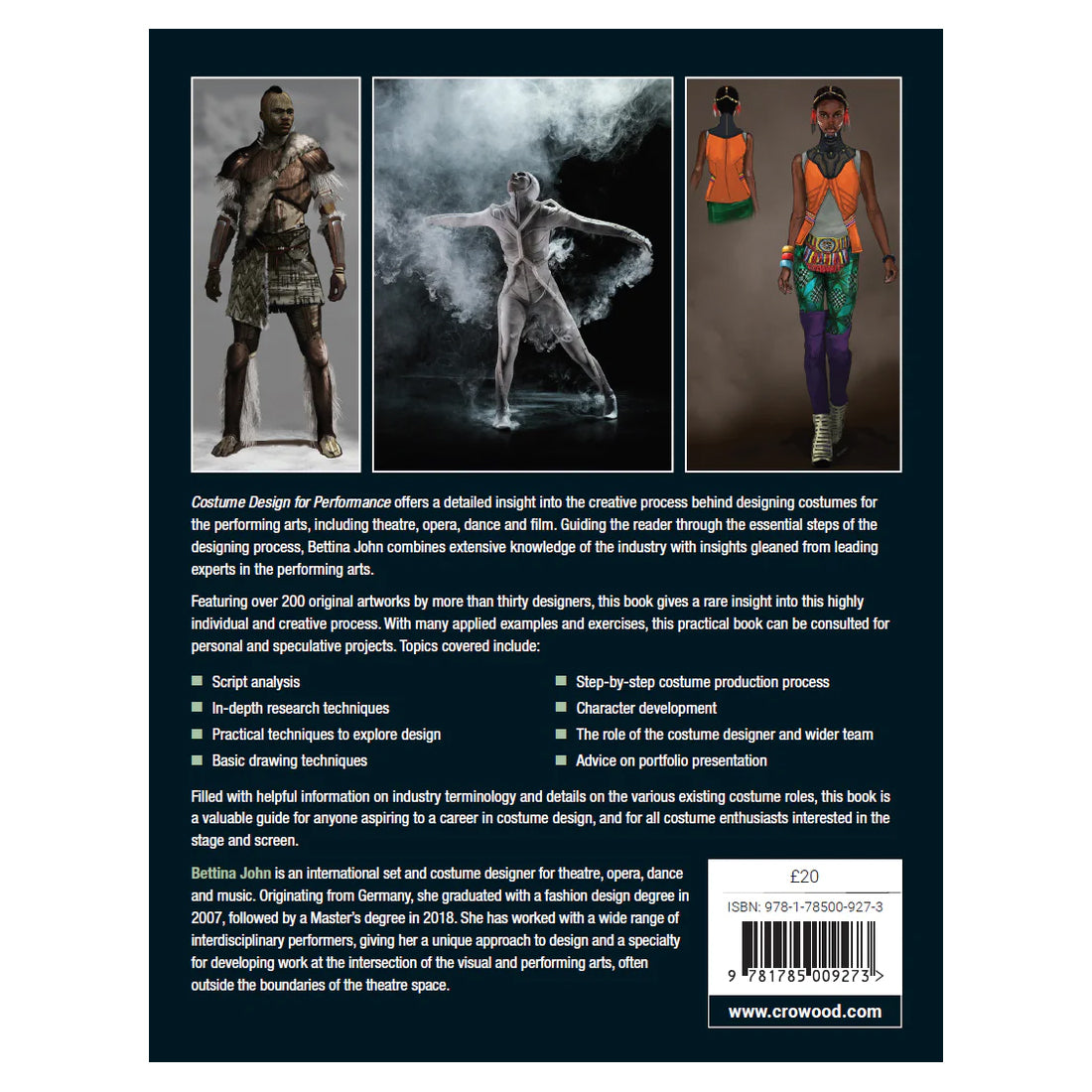 Back of Costume Design for Performance Book