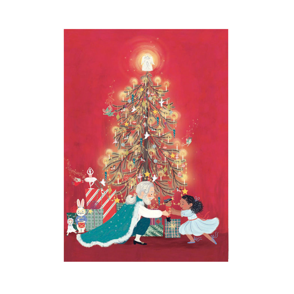 Nutcracker Gift Box including a clara doll, pink ballet shoe keyring, Ballerina Bracelet, Nutcracker Notebook and Iron on patch on a white background