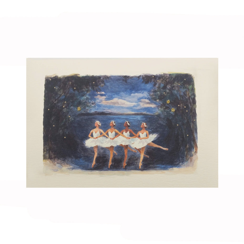 Little Swans Greeting Card