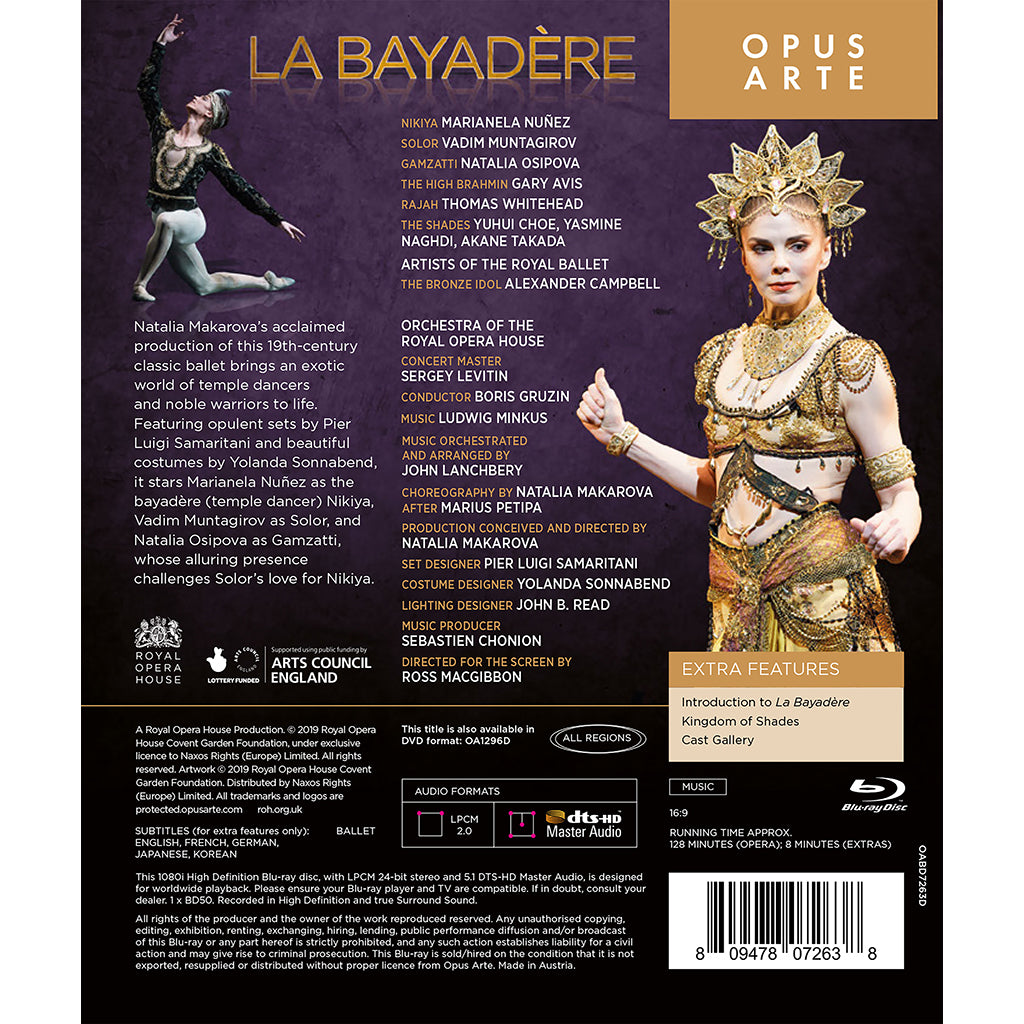 La Bayadère Blu-ray (The Royal Ballet) 2018 Back