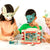 Card puppet theatre inspired by the RBO with colourful stage and characters, held by a hand.