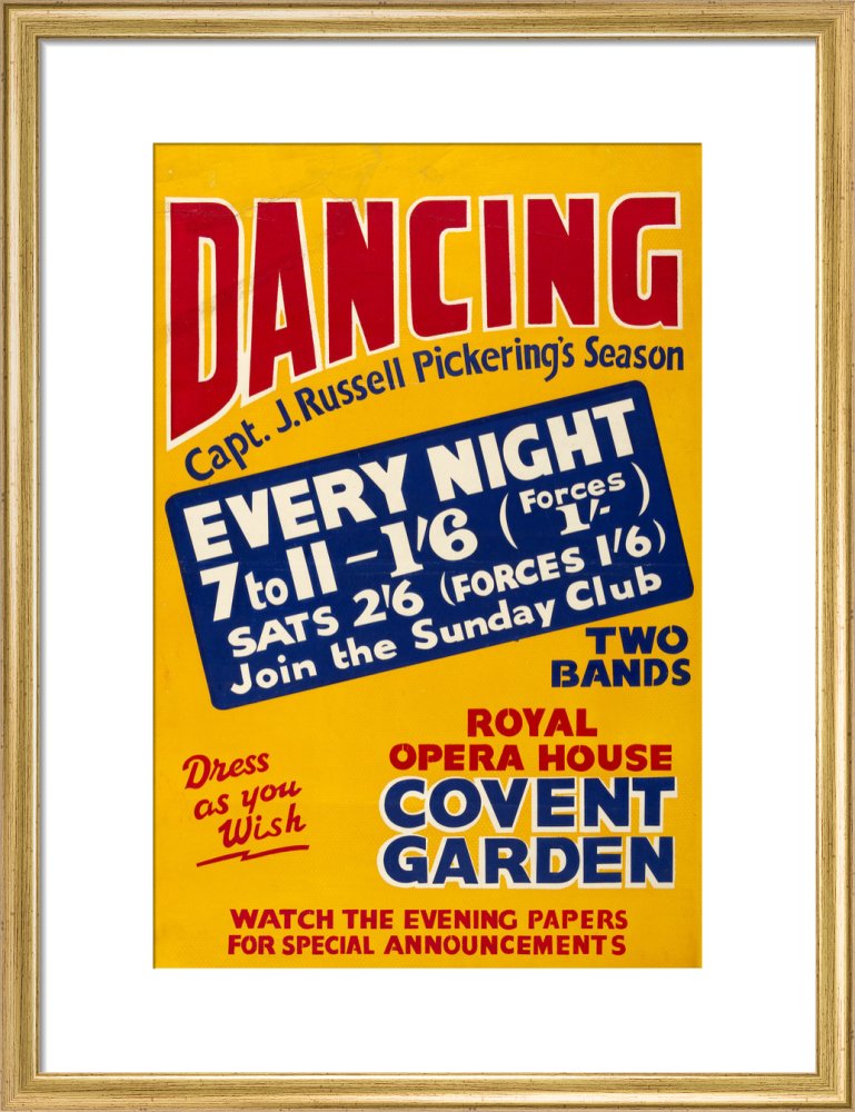 Captain J Russell Pickering’s Season Print