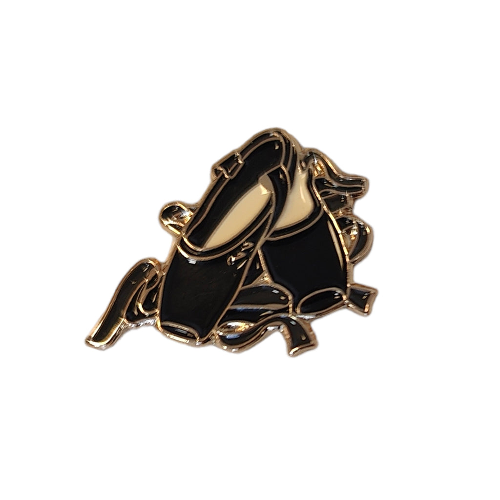 Pointe Shoes Pin Badge In Black