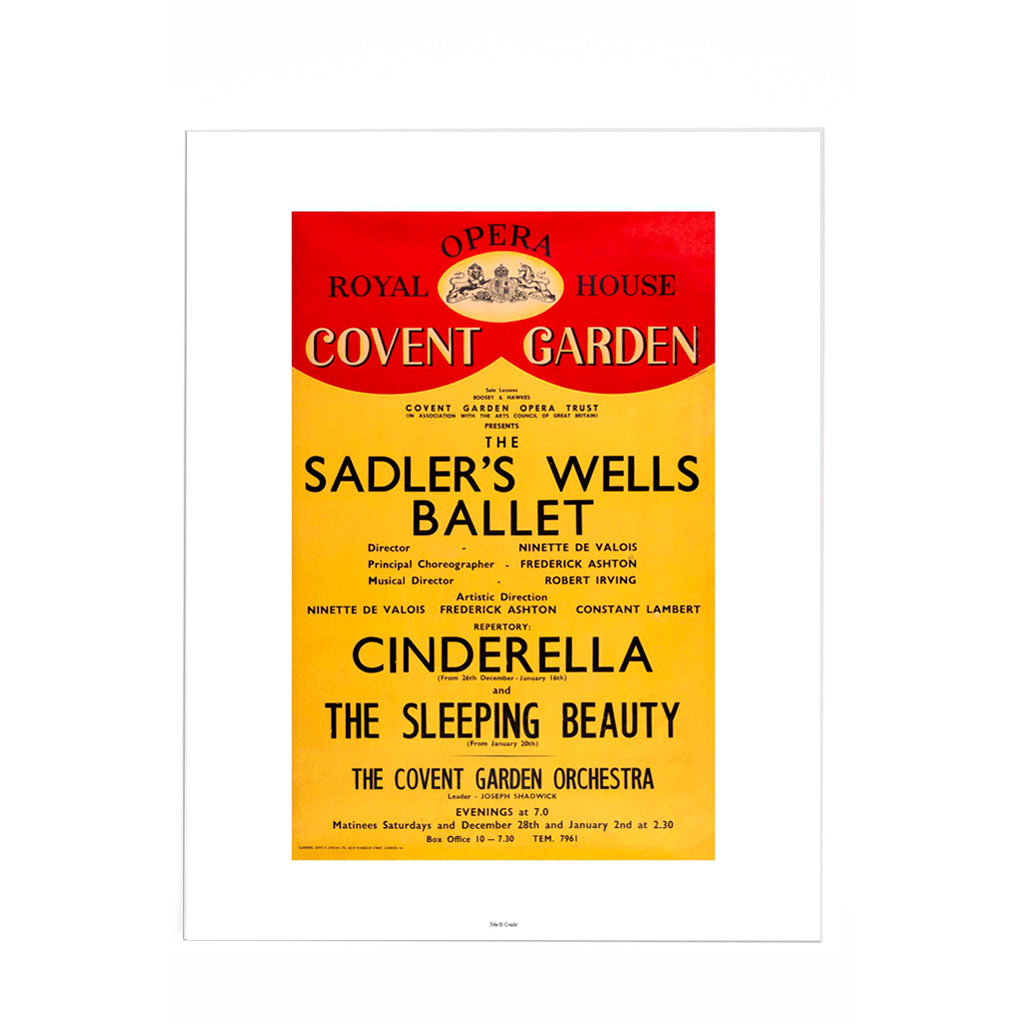 Cinderella and Sleeping Beauty Heritage Print in red and yellow