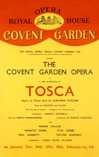 The Royal Opera Tosca Print (1964) Maria Callas